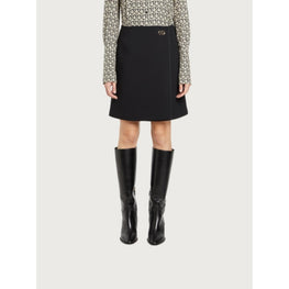 Technical Wool Skirt - Black