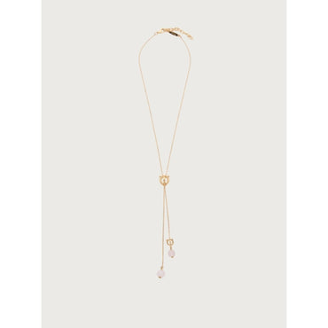 3D Gancini Necklace with Pendant - Gold