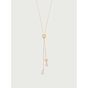 3D Gancini Necklace with Pendant - Gold