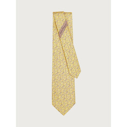 Pluto Print Silk Tie - Yellow