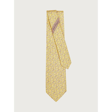 Pluto Print Silk Tie - Yellow