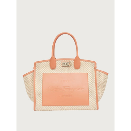 Ferragamo Studio XL Soft Bag - Sand/Lobster