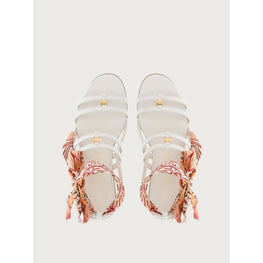 Vara Chain Sandals - White