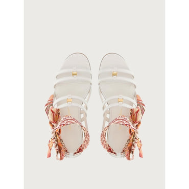 Vara Chain Sandals - White