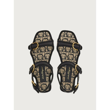 Ferragamo Nomadic Stories Sandals - Black/Beige