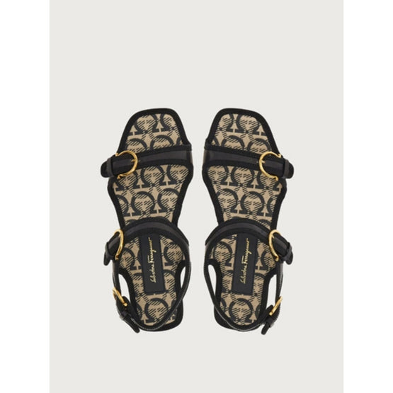 Ferragamo Nomadic Stories Sandals - Black/Beige