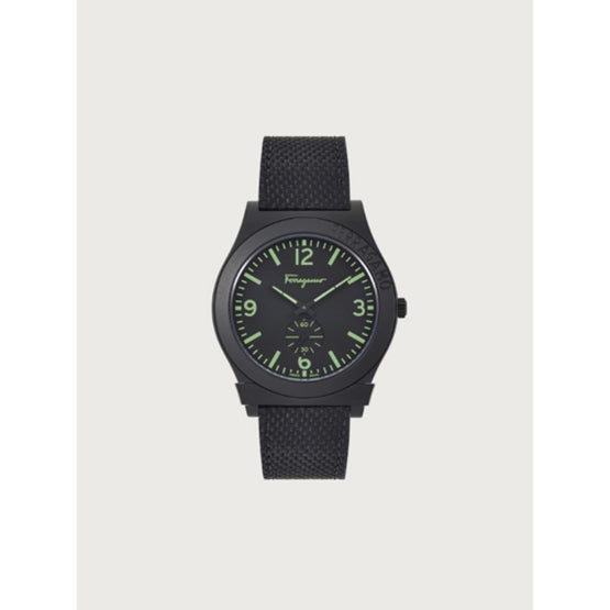 Gancini Gent 41mm Watch - Ip Black/Black/Green