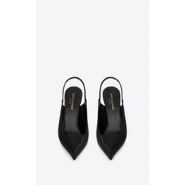 Raven 110 SLingback Pumps In Raso Regale - Black