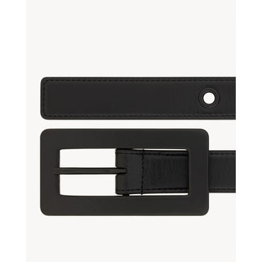 YSL CINTURA Z_VITELLINO CRISTA - NERO/NERO