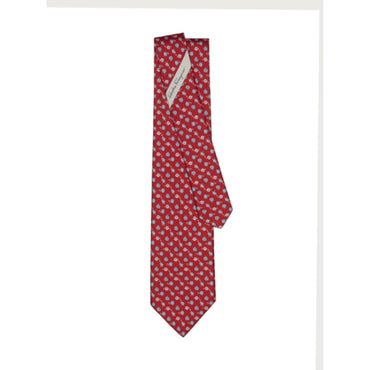 Savannah Print Silk Tie - Red