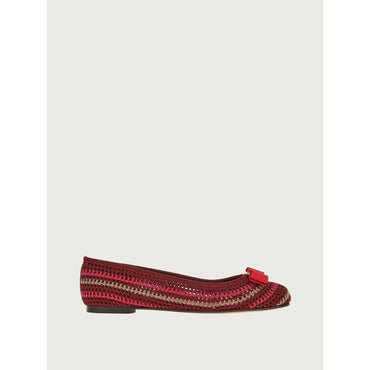 Varina Ballet Flat - Crochet Fabric - Nebbiolo/Amaretti/Strawberry