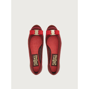 Varina Ballet Flat - Crochet Fabric - Nebbiolo/Amaretti/Strawberry