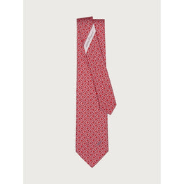 Rebus Print Silk Tie - Red