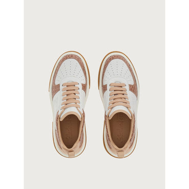 Multicolor Gancini Sneaker - Ladies - Amaretti/White/Petal
