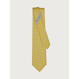 Puppy Print Silk Tie - Yellow