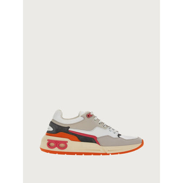 Sneaker - Calfskin And Fabric - Limestone