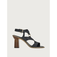 Sandals with Chain Detail And Contoured Heel - Black