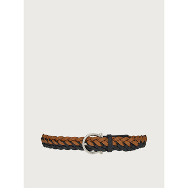 Gancini Belt - Calfskin - Black/Tan