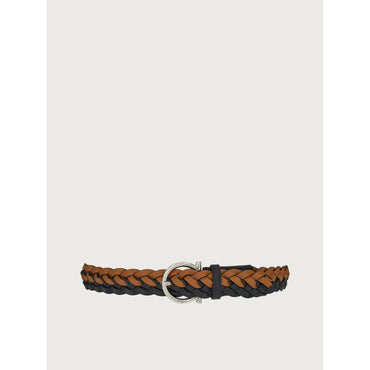 Gancini Belt - Men - Black/Tan