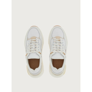Sneaker - Calfskin And Fabric - White