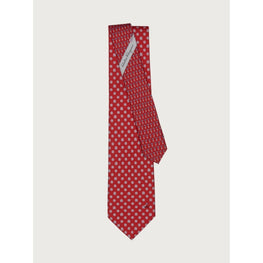 Dart Print Silk Tie - Red