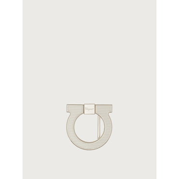 Single Gancini Buckle With Knurling - Palladium Metal With Knurled Finish - Palladium