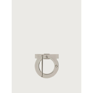 Single Gancini Buckle With Knurling - Men - Palladium