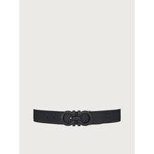 Reversible And Adjustable Gancini Belt - Men - Black/Navy Blue