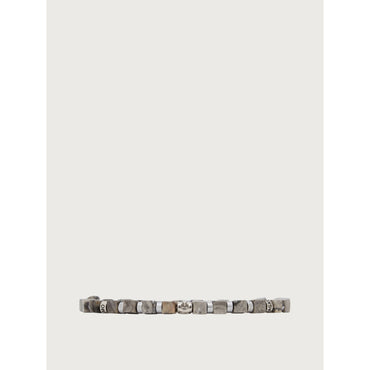 Beaded Bracelet - Size 17 - Men - Grey