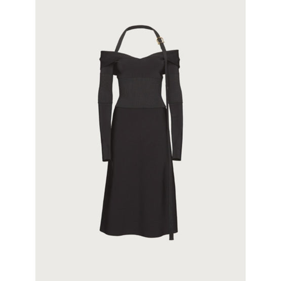 Halter Strap Dress - Black