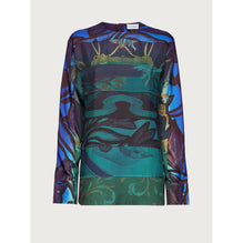 Hand-Printed Silk Shirt - Ladies - Plum