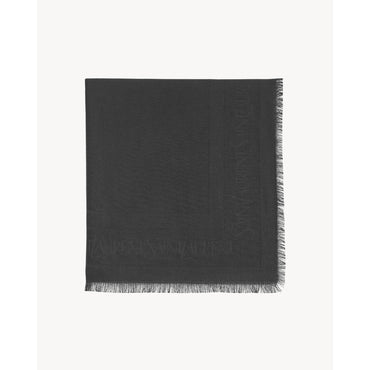 CARRÉ JACQUARD BORDURE LOGO UN - BLACK/BLACK
