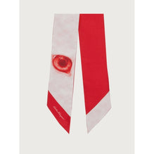 Eye Print Twilly Band - White/Lipstick Red