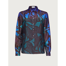 Tulipani Print Silk Shirt - Ladies - Plum