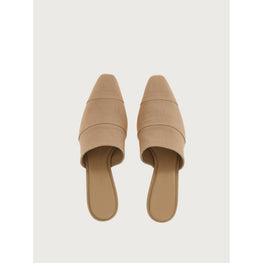 Understated Gros-Grain Mule - Beige