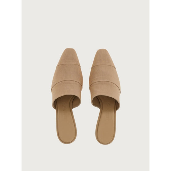 Understated Gros-Grain Mule - Beige