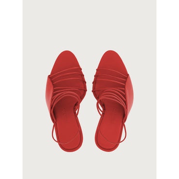 Sandal With Ultra-Fine Mini Straps - Ladies - Flame Red