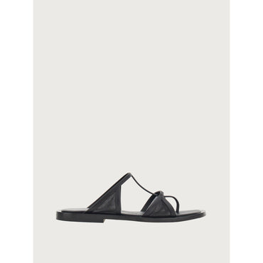 Thong Sandals With Square Toe - Men - Black