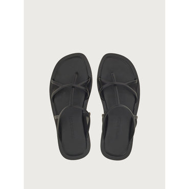 Thong Sandals With Square Toe - Men - Black