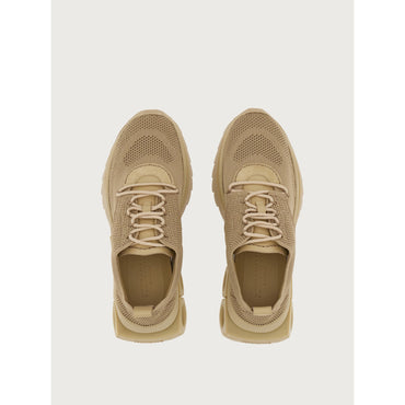 Running Sneaker - Polyester And Calfskin - Stone