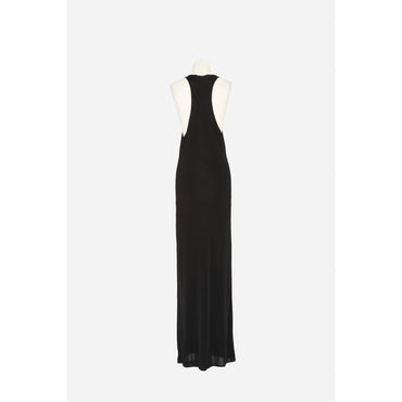 Deep V-Neck Tank Dress - Noir