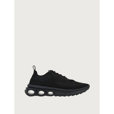 Running Sneaker - Polyester And Calfskin - Black/Anthracite