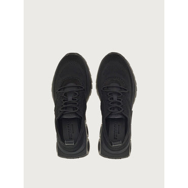 Running Sneaker - Polyester And Calfskin - Black/Anthracite