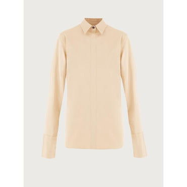 Popeline Stretch Shirt - Beige