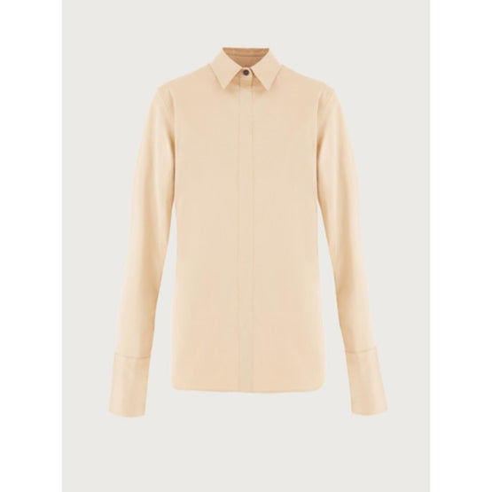 Popeline Stretch Shirt - Beige