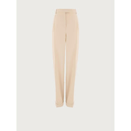 Ultra Light Wool Tailored Trousers - Beige