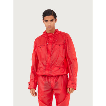 Light Hooded Blouson - Men - Red