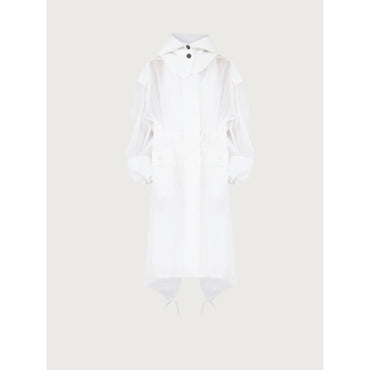Unlined Organza Trench - Optic White