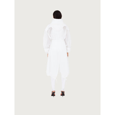 Unlined Organza Trench - 71% Silk, 29% Polyamide - Optic White