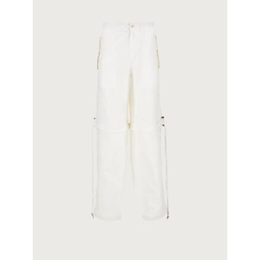 Elasticated Waist Cargo Pants - White